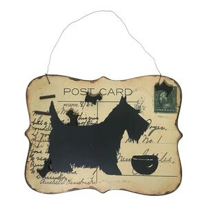 Magnet board with 4 Scottie terrier dog magnets